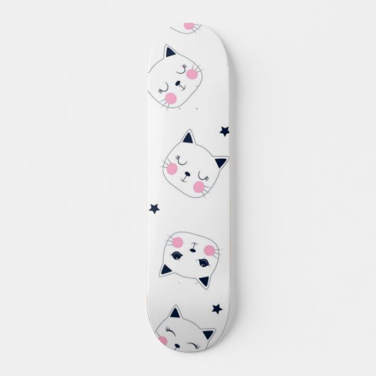 猫パターン スケートボード (正面)