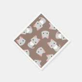 猫パターン スタンダードカクテルナプキン (角)