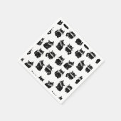猫パターン スタンダードカクテルナプキン (角)