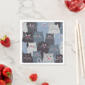 猫パターン スタンダードカクテルナプキン (インサイチュ)