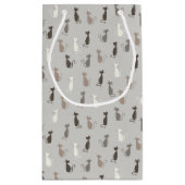 猫パターン スモールペーパーバッグ (裏面)