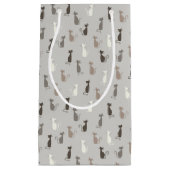 猫パターン スモールペーパーバッグ (正面)