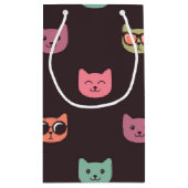 猫パターン スモールペーパーバッグ (裏面)