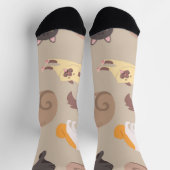 猫パターン ソックス (上部)