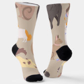 猫パターン ソックス (傾斜あり)