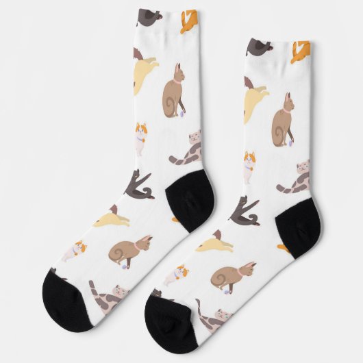 猫パターン ソックス (左)