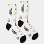 猫パターン ソックス (右)