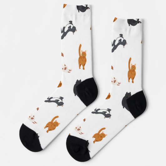 猫パターン ソックス (左)