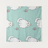 猫パターン タペストリー (正面(横))