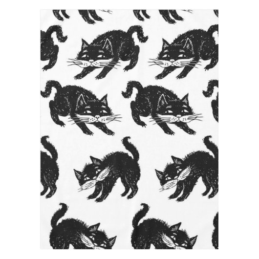 猫パターン テーブルクロス (正面)