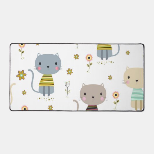 猫パターン デスクマット (正面)
