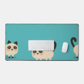 猫パターン デスクマット (キーボード&マウス)