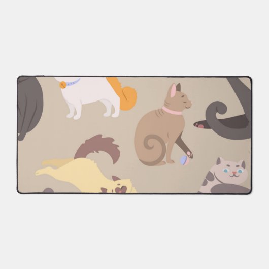 猫パターン デスクマット (正面)