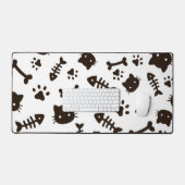 猫パターン デスクマット (キーボード&マウス)