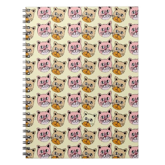 猫パターン，ニャー ノートブック (正面)