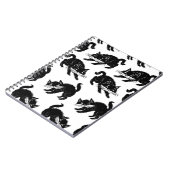 猫パターン ノートブック (左側)