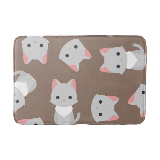 猫パターン バスマット (正面)