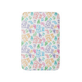 猫パターン バスマット (正面縦)