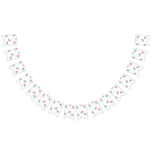 猫パターン バンティングフラッグ (全)