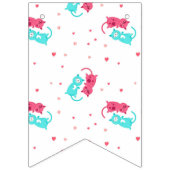 猫パターン バンティングフラッグ (第1の旗)