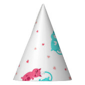 猫パターン パーティーハット (左)