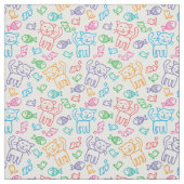 猫パターン ファブリック (見本)