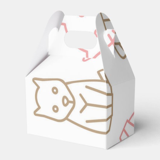 猫パターン フェイバーボックス (正面サイド)