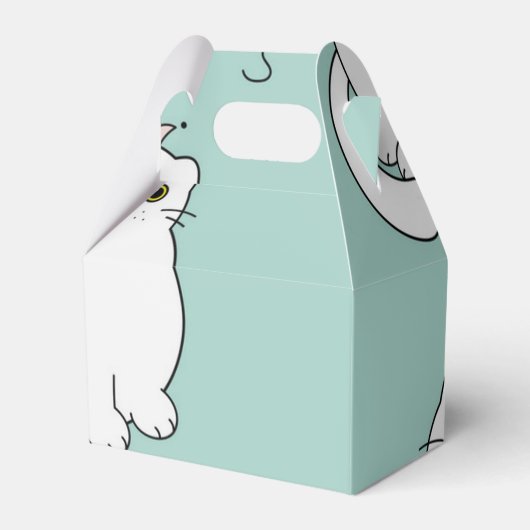 猫パターン フェイバーボックス (正面サイド)