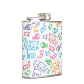 猫パターン フラスク (右)