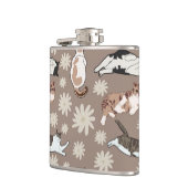 猫パターン フラスク (左)