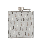 猫パターン フラスク (裏面)