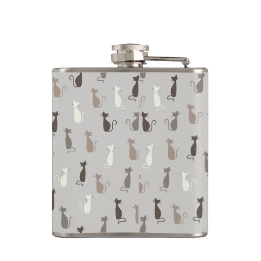 猫パターン フラスク (裏面)