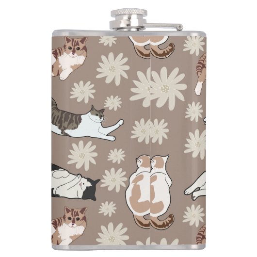 猫パターン フラスク (裏面)