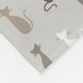 猫パターン フリースブランケット (角)