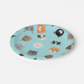 猫パターン ペーパープレート (アングル)