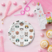 猫パターン ペーパープレート (パーティー)