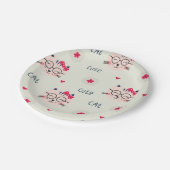 猫パターン ペーパープレート (アングル)