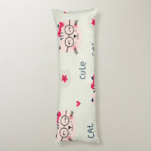 猫パターン ボディピロー (裏面 (縦))