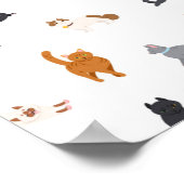 猫パターン ポスター (角)