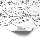 猫パターン ポスター (角)