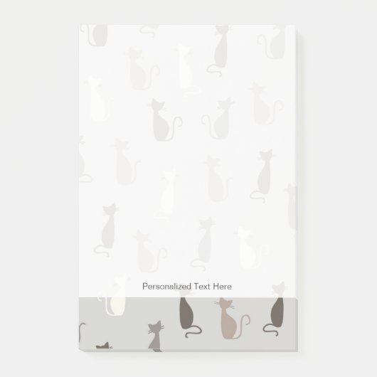 猫パターン ポストイット (正面)