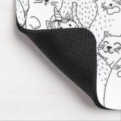 猫パターン マウスパッド (コーナー)
