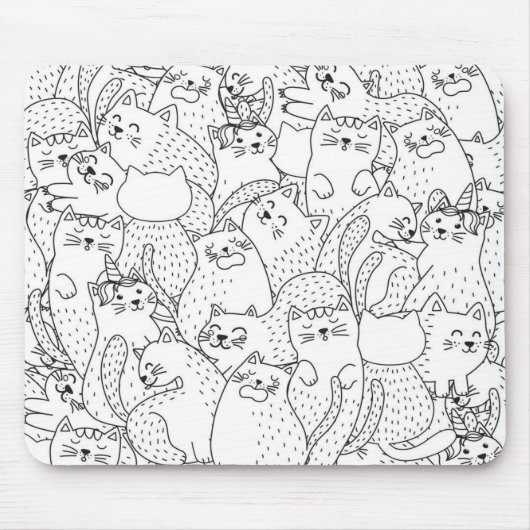 猫パターン マウスパッド (正面)