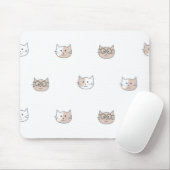猫パターン マウスパッド (マウス)