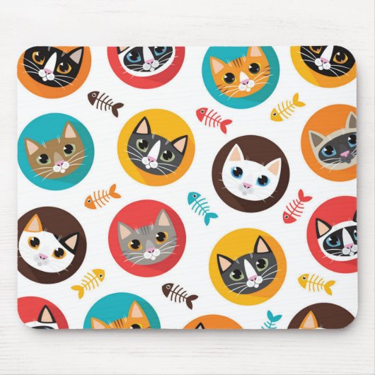 猫パターン マウスパッド (正面)
