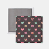 猫パターン マグネット (正面/裏面)