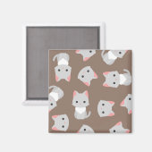 猫パターン マグネット (正面/裏面)