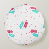 猫パターン ラウンドクッション (裏面)