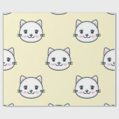 猫パターン ラッピングペーパー (フラット)