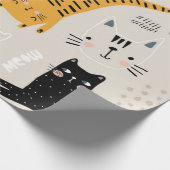 猫パターン ラッピングペーパー (角)